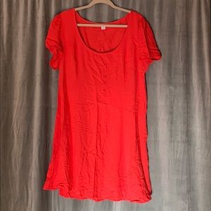 Old Navy coral linen dress